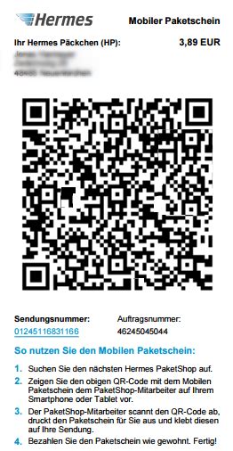 hermes qr code|Hermes paket app.